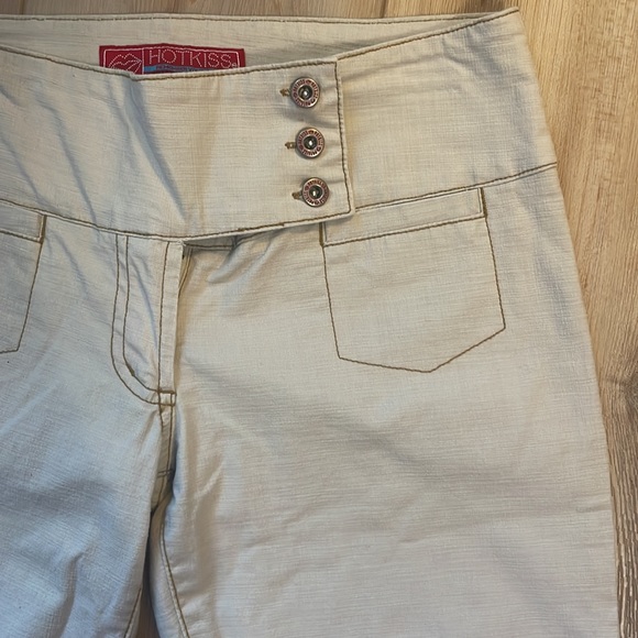 Hot kiss flare khaki pants jeans wide leg trousers size 1 23 - Picture 4 of 13